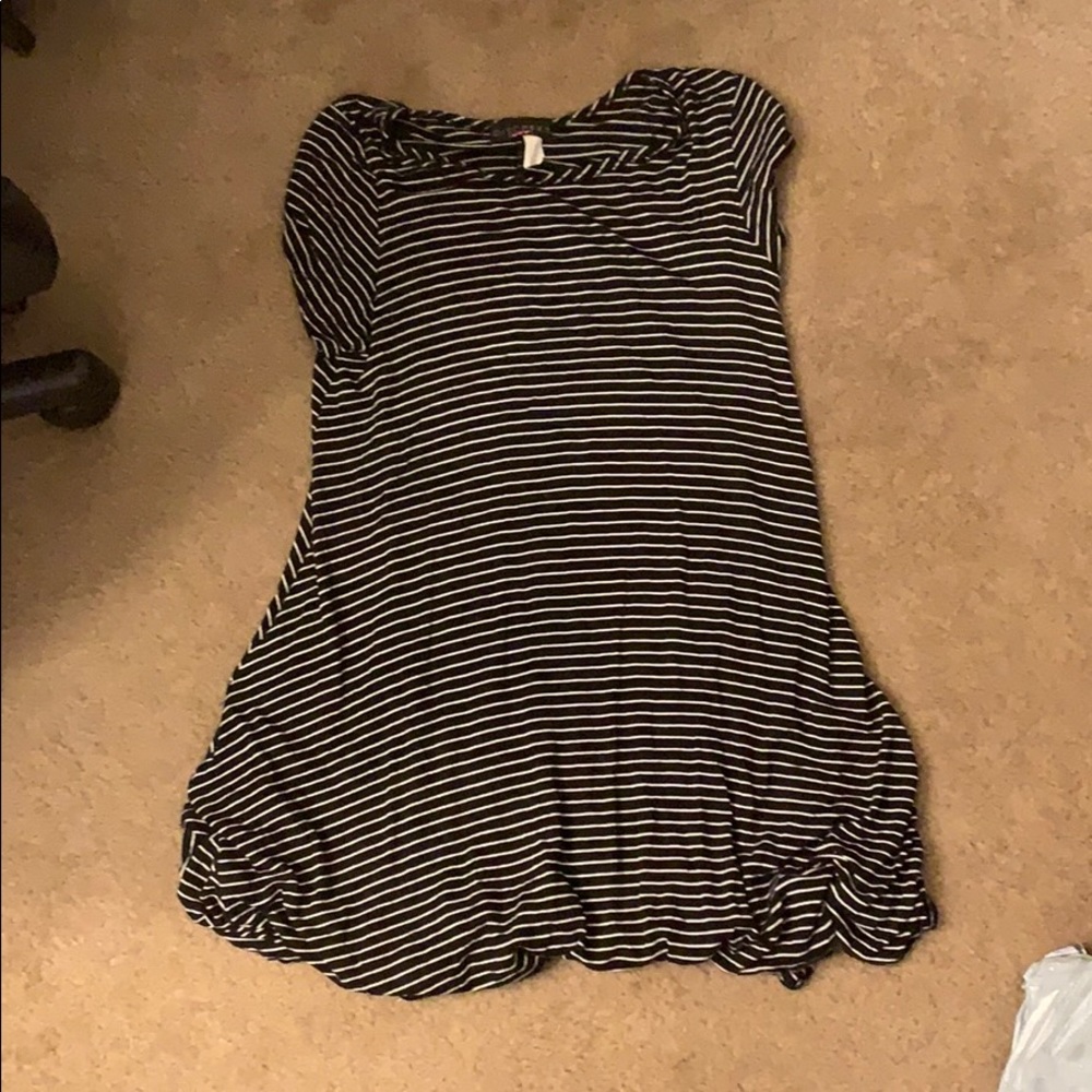 striped t shirt dress